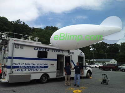 security blimp for swat team with aerial video camera